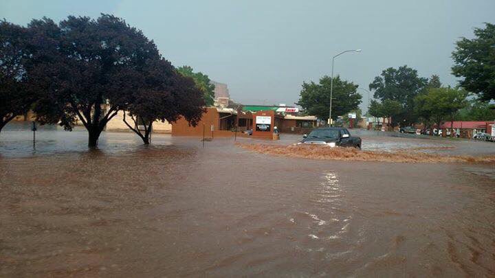 Flash flooding in Kanab filled the streets, basements and a golf course.