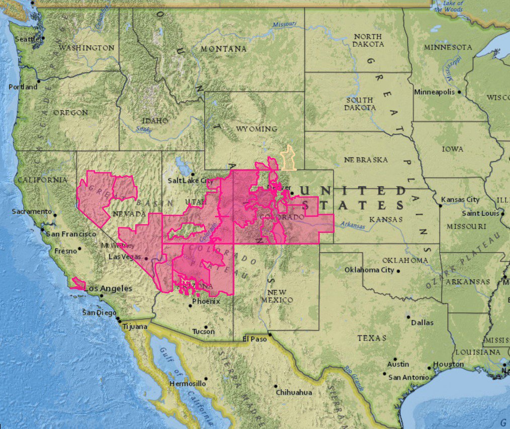 Red Flag Warnings Saturday in 7 states. Even Utah, where the forecasters rarely designate them, is participating.  wildfires   