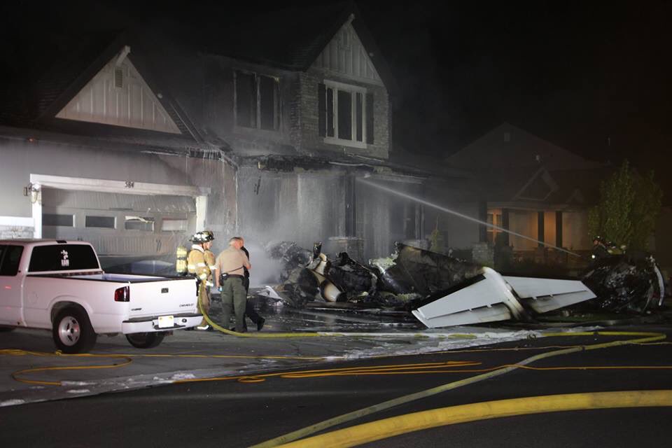 Plane that crashed into a home in Payson around 2:30 this morning. 