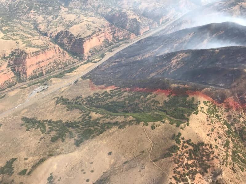 Aerial views of the TervelsFire in Summit County.   