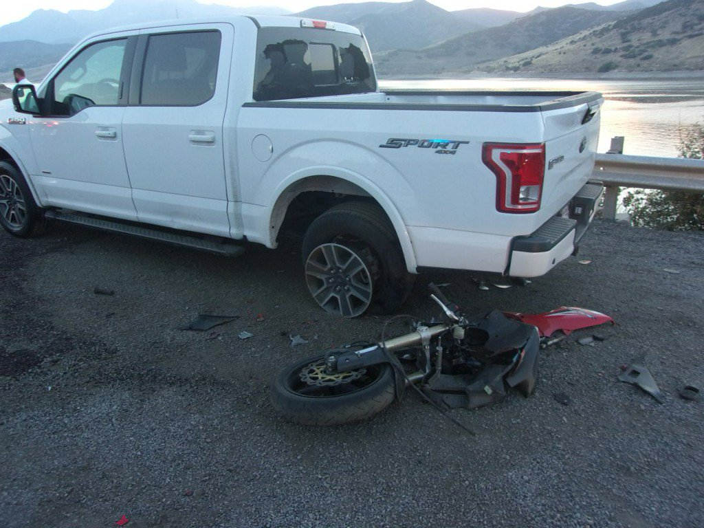 A motorcyclist was flown to the hospital in extremely critical condition following a motorcycle accident Sunday evening