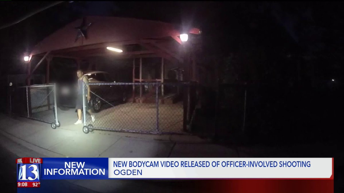 Ogden Police release officer body cam video from shooting on Gramercy Avenue