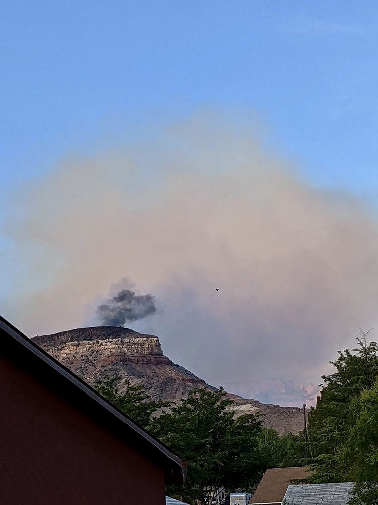 Utah  Dalton Wash Fire near Virgin, Utah and Zion National Park. 500 acres. Human caused fire from a vehicle accident. A Type 3 Team has been ordered. 