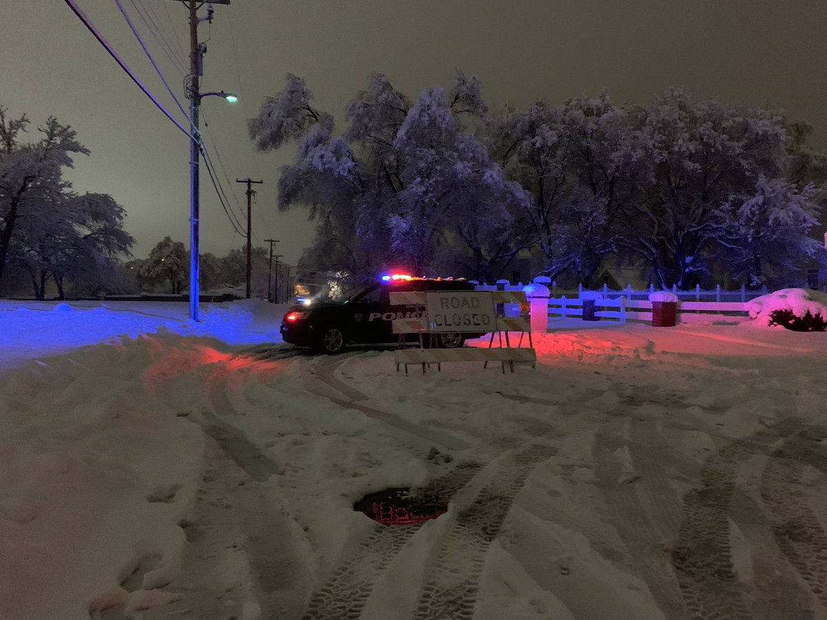 Boulter St. & Stanford act. in Draper . Road closed because of downed trees and power lines