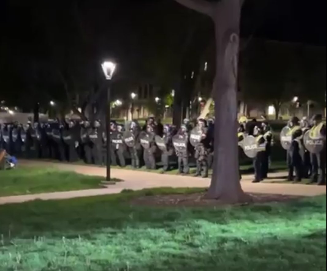 17 arrest made. A hatchet was recovered and an officer was hit in the head with a bottle. Police disband pro-Palestine protest on University of Utah campus 