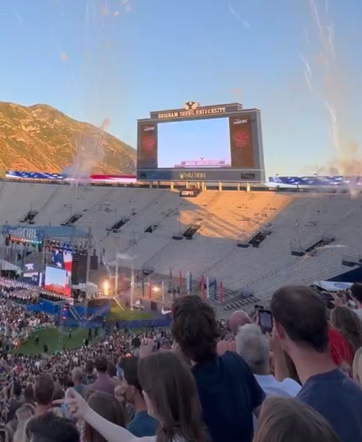 Provo Multiple people injured in Stadium of Fire fireworks accident at LaVell Edwards Stadium in Provo. After the flyover fireworks shot into the stands.