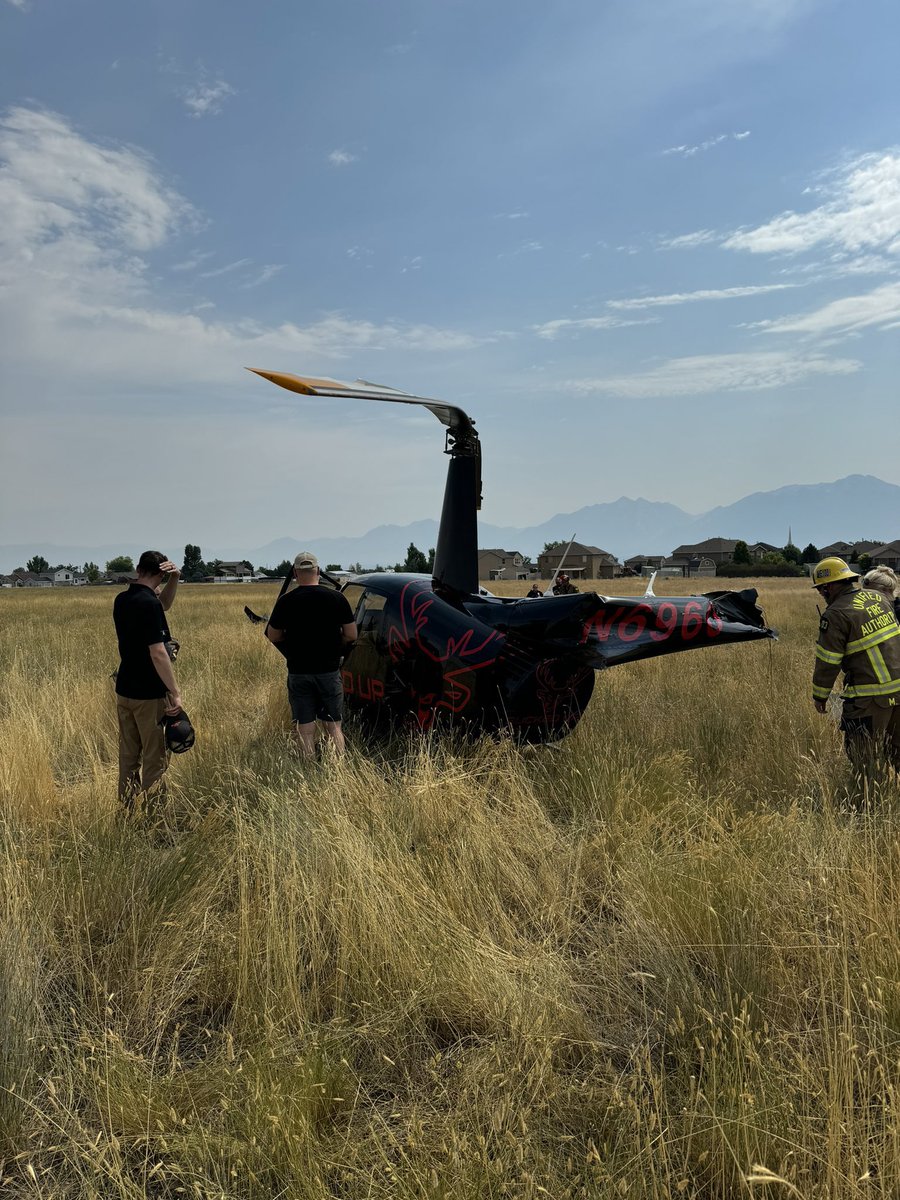 Helicopter crashes in Herriman during training flight