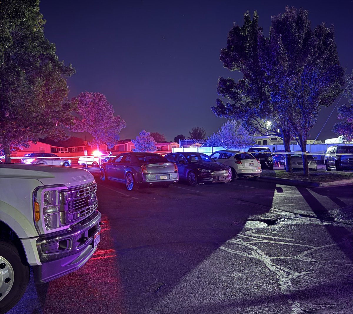 WestValleyCity 3300 S 1200 W. Homicide Investigators on scene after finding an adult male deceased from a gunshot wound. 