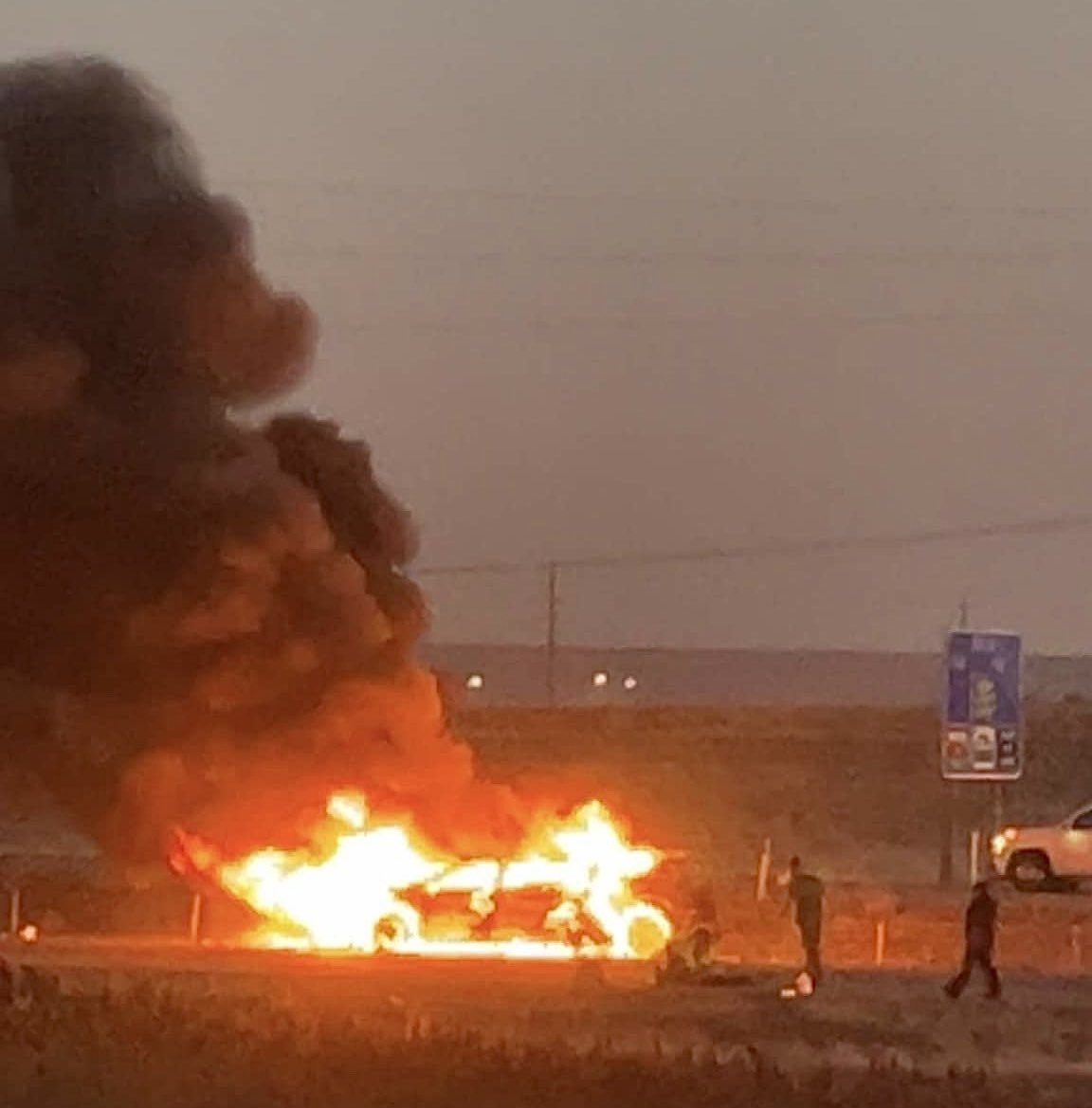 UHP On scene of a fatal 5-car crash on WB I-80 at 7200 W tonight. A pickup rear-ended a car, causing both to catch fire.  3 more cars became involved. One driver, a 47-yr-old from Tooele, deceased; another, 33, seriously injured. WB I-80 closed 