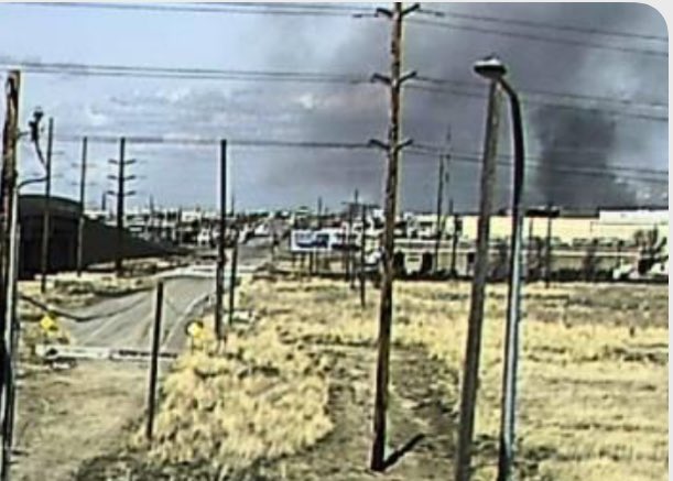 There are a couple of big black smoke clouds north of the Salt Lake Airport. Every year around this time they do controlled burns of the duck clubs and the Utah Division of Wildlife Resources intentionally burn phragmites, an invasive plant