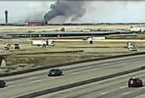 There are a couple of big black smoke clouds north of the Salt Lake Airport. Every year around this time they do controlled burns of the duck clubs and the Utah Division of Wildlife Resources intentionally burn phragmites, an invasive plant