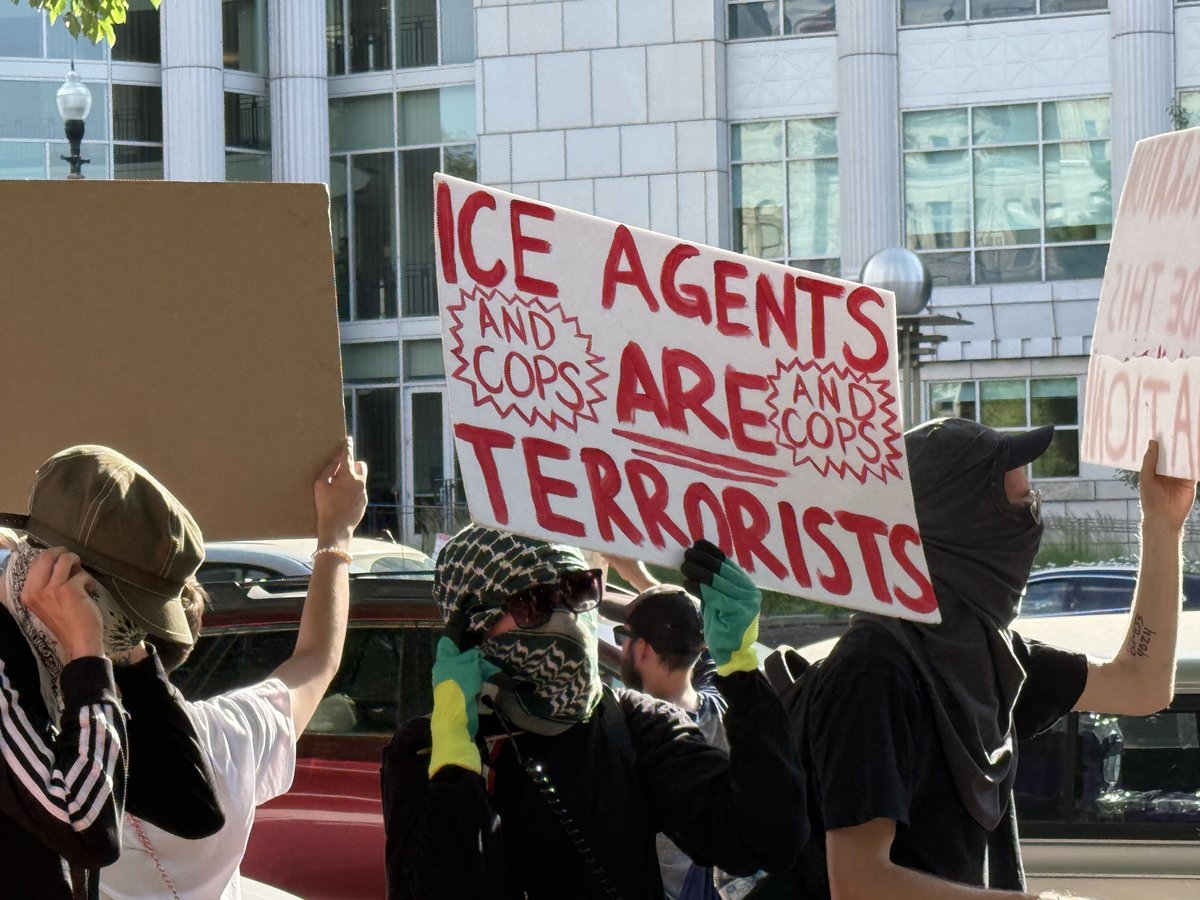 Some of the signs protestors are carrying at the anti-ICE protest happening now in Salt Lake City