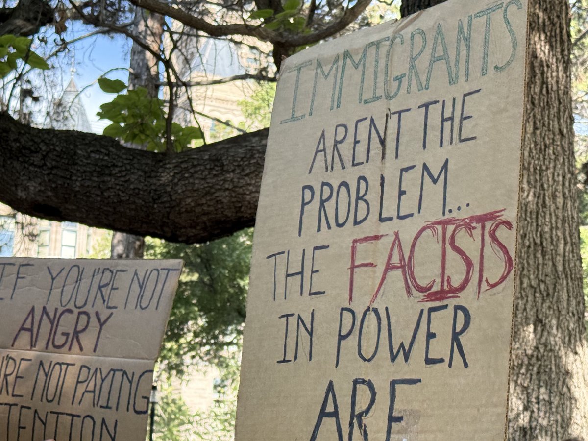Some of the signs protestors are carrying at the anti-ICE protest happening now in Salt Lake City