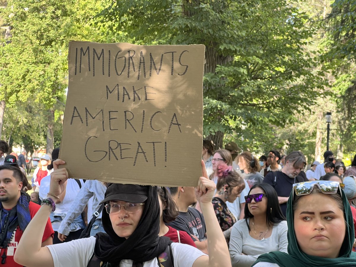 Some of the signs protestors are carrying at the anti-ICE protest happening now in Salt Lake City