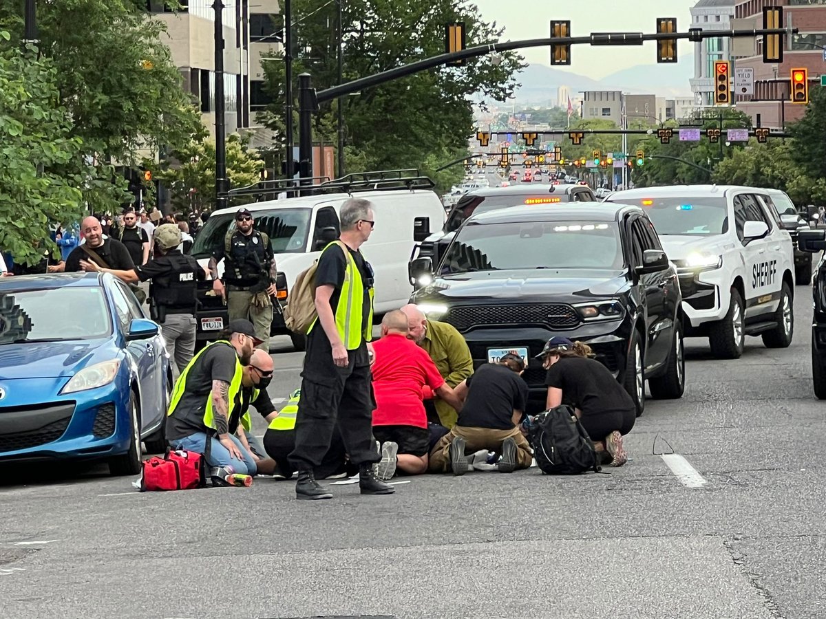 Two People Shot: One Victim, One Suspect, During Downtown Salt Lake City Demonstration. Salt Lake City, UT  
