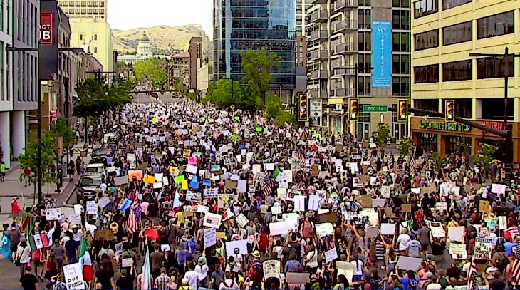 Two People Shot: One Victim, One Suspect, During Downtown Salt Lake City Demonstration. Salt Lake City, UT  
