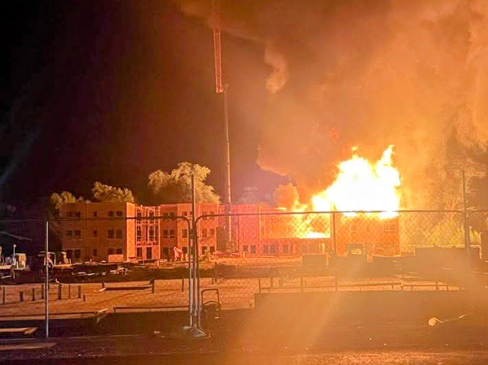 Massive 2-alarm fire destroys Ogden construction site, cause under investigation  