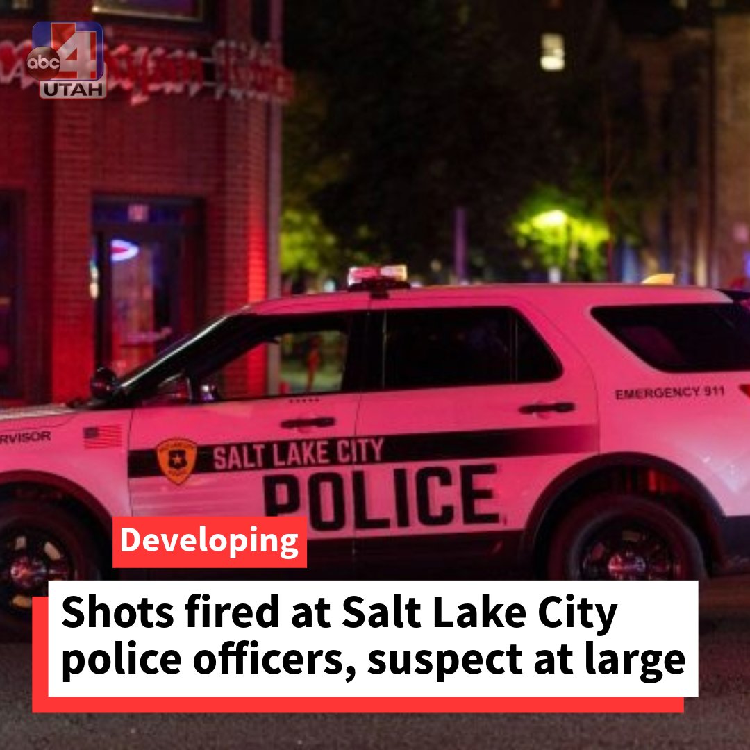 An exchange of gunfire involving officers occurred in Salt Lake City early Saturday morning. The suspect is reportedly at large