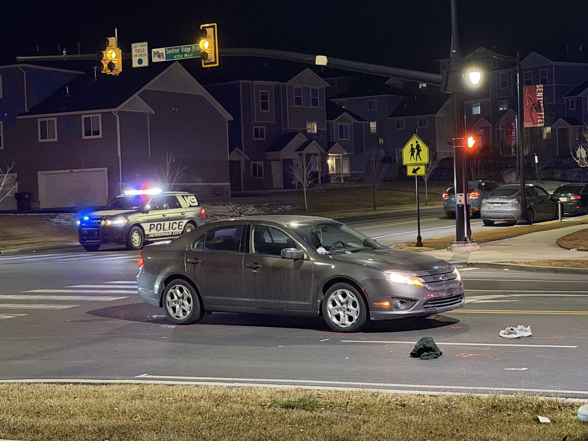 Herriman Sentinel Ridge Blvd & Rosecrest Rd (14300 S 4350 W).Crews were dispatched around 8:00 PM for a 20-year-old female pedestrian struck by a vehicle. Initial reports indicated critical injuries, and a medical helicopter was requested. 