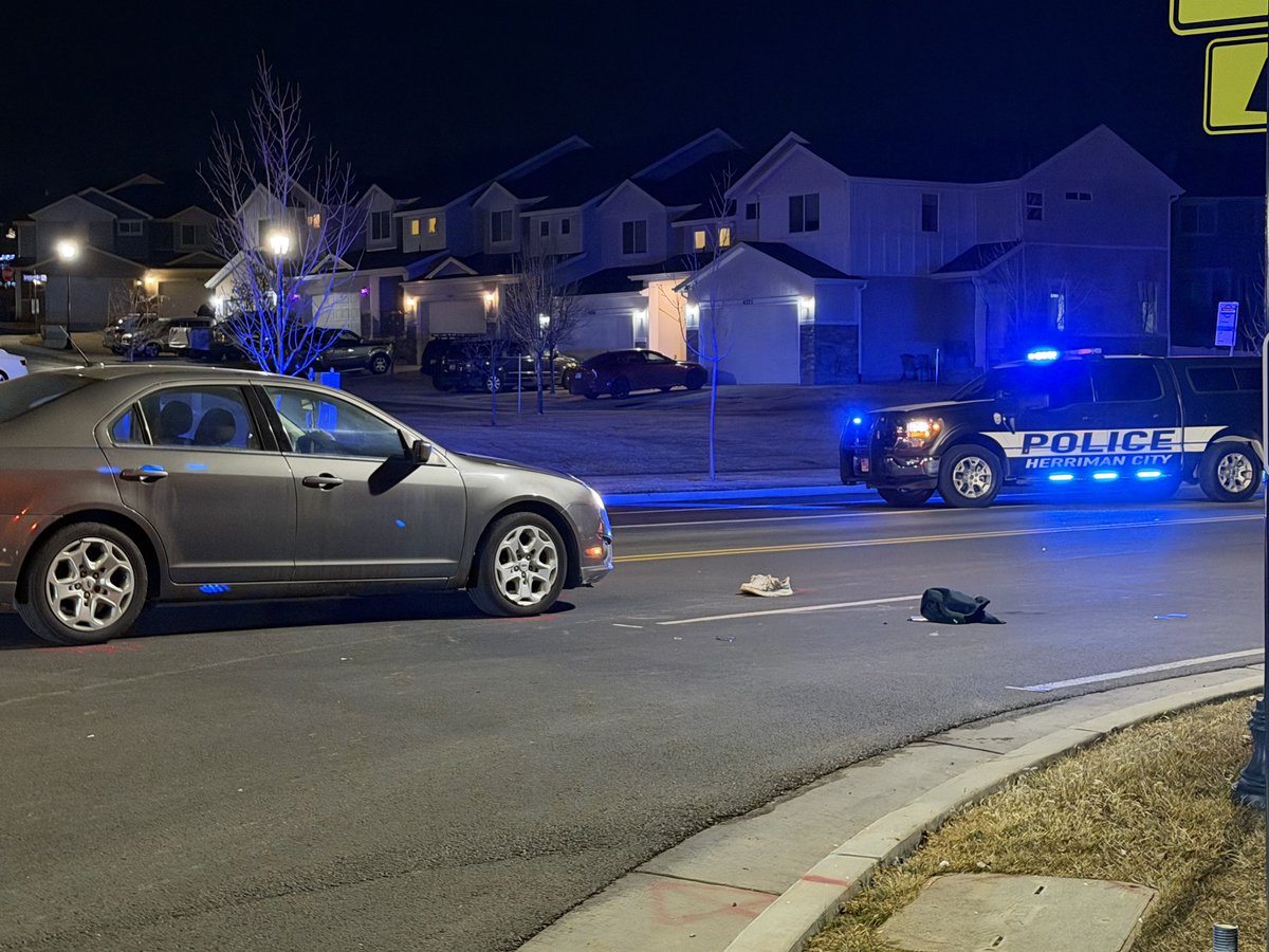 Herriman Sentinel Ridge Blvd & Rosecrest Rd (14300 S 4350 W).Crews were dispatched around 8:00 PM for a 20-year-old female pedestrian struck by a vehicle. Initial reports indicated critical injuries, and a medical helicopter was requested. 
