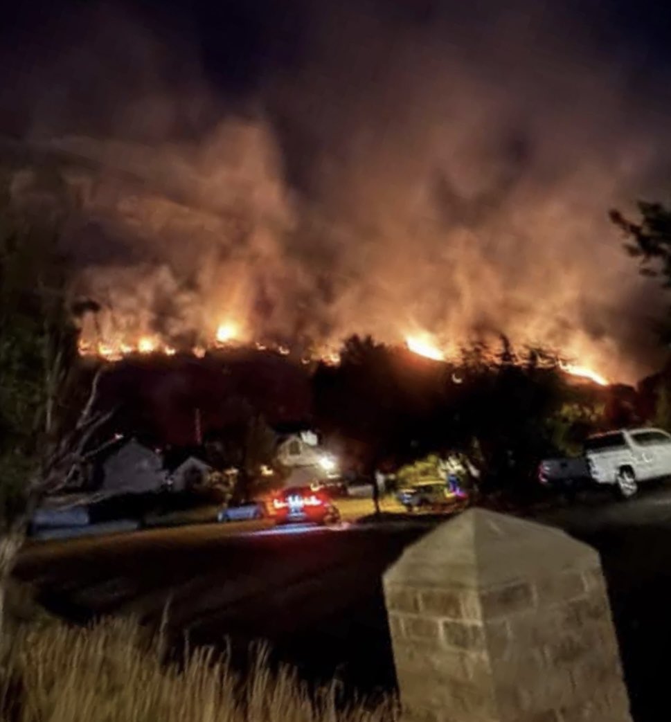Vegetation Fire – Ogden, UT A large brush fire is burning ~¼ mile up the mountain and 2 acres in size near 1113 N Mountain Rd. Weber Fire units are on scene with more apparatus enroute and a strike team now requested. Command reports the fire is getting very close to homes —