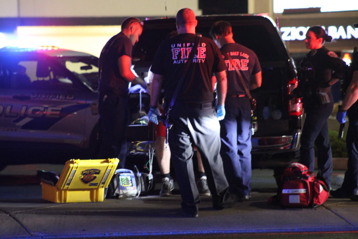 Stabbing near 3300 S 2300 E.  two individuals got into an altercation in the area of 3300 South & 2300 East. One male stabbed the other with an unknown object. The victim met officers when they arrived and was transported to a local hospital in serious
