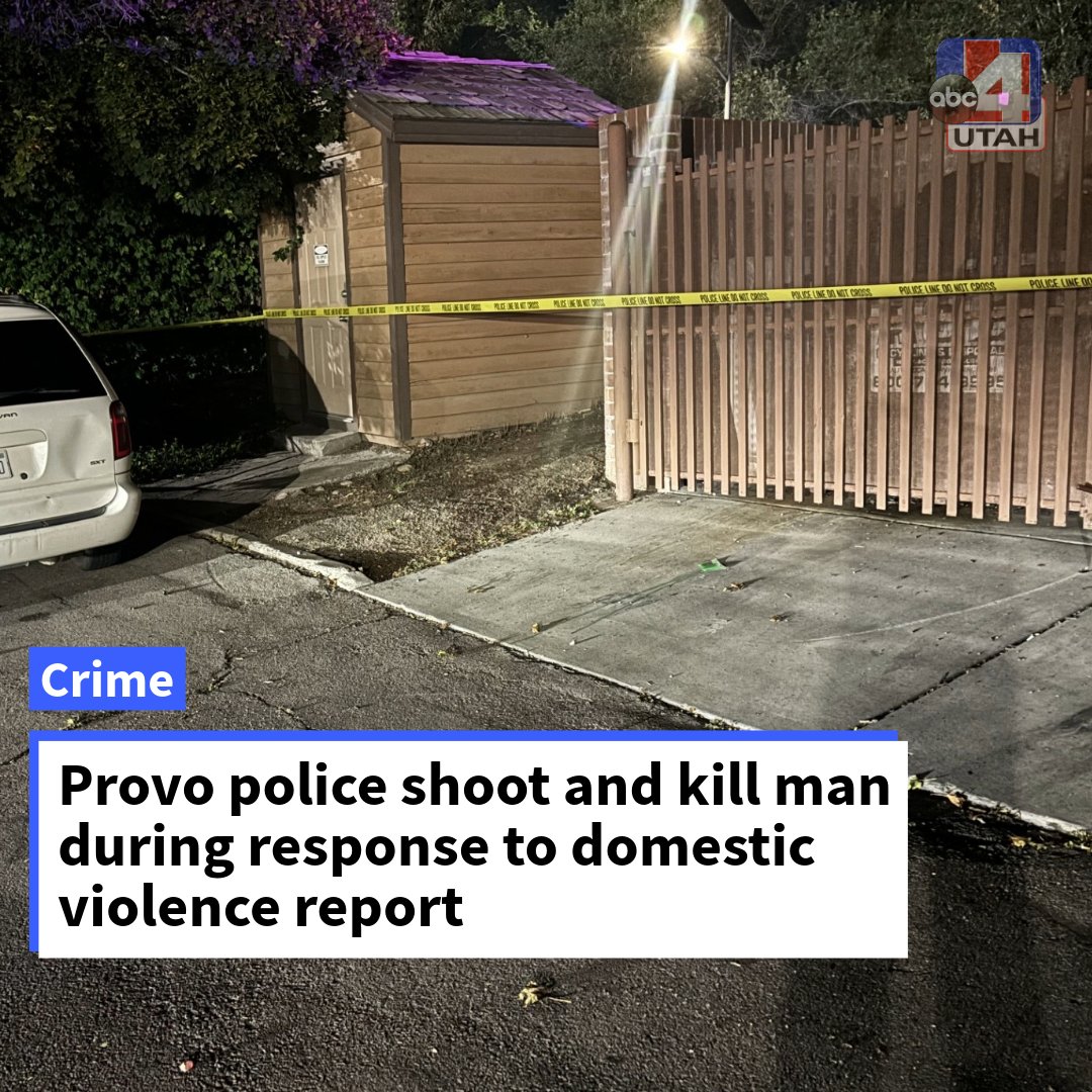 A man was shot and killed by police officers during a response at a domestic violence call in Provo